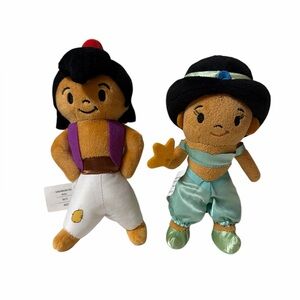 Disney Aladdin Jasmine Plush Bundle Just Play Stuffed Animal Doll Toy Set of 2